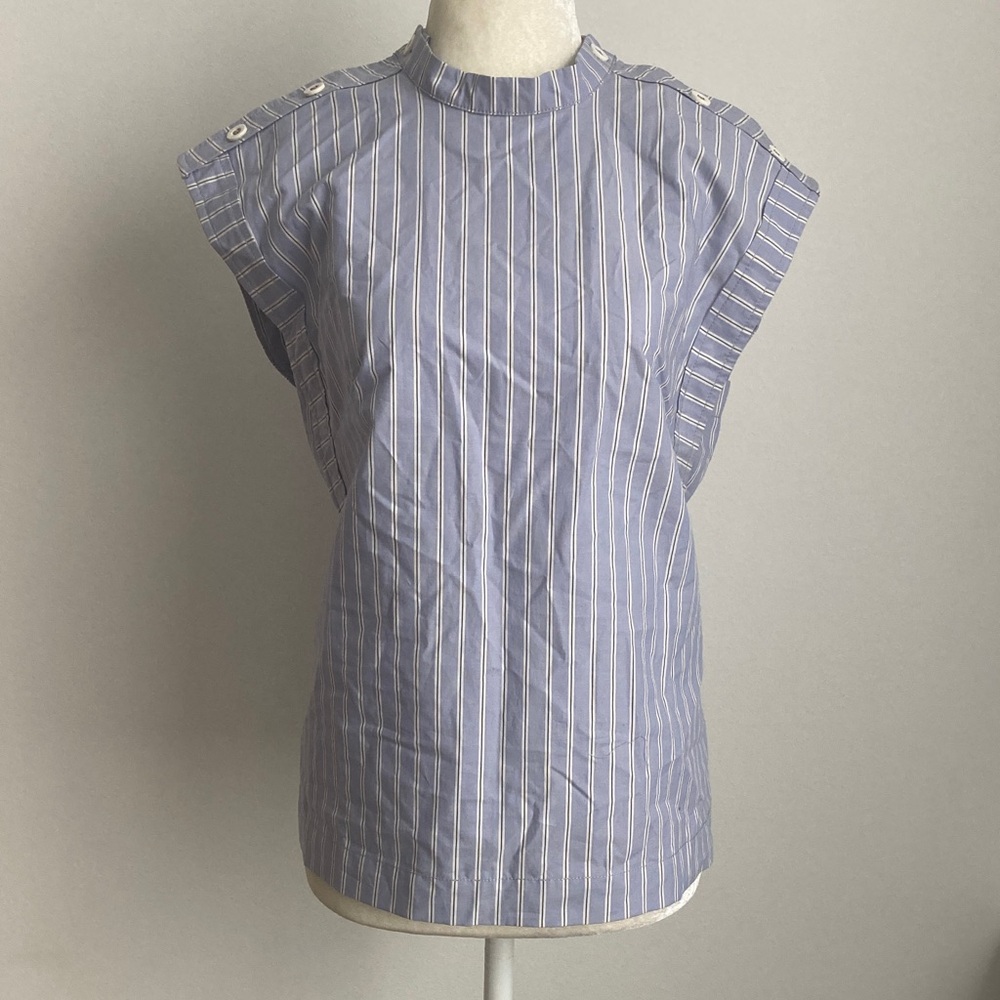 Anthropologie MAEVE Button-Sleeve Popover Top - Picture 6 of 13